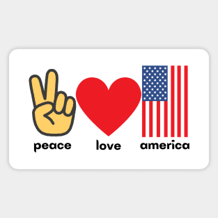 peace love america Magnet